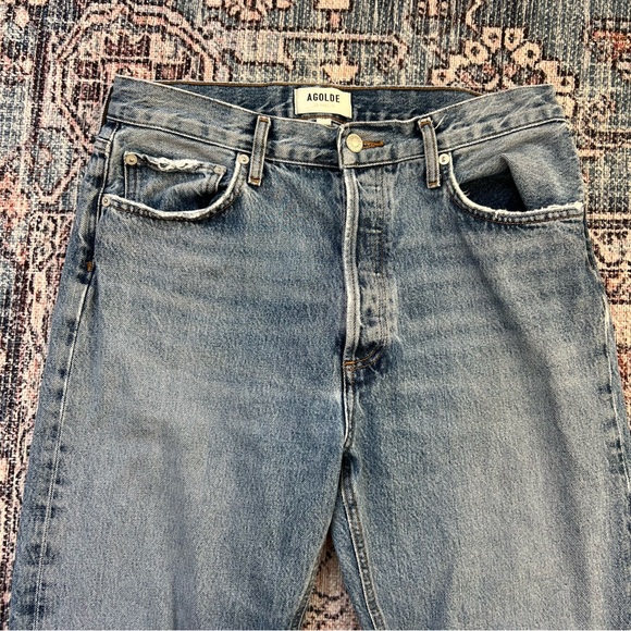 Agolde 90'S PINCH WAIST HIGH RISE STRAIGHT a154-1206 Size 29 Lightly Distressed - Picture 4 of 13